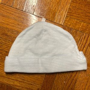 Blue and white stripe newborn hat Carters 0-3 months